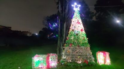 Paróquia Divino Espírito Santo, em Itaquaquecetuba, recebe o Natal Iluminado pela terceira vez