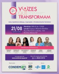 Segunda edição do evento “Vozes que Transformam” discute violência doméstica e direitos das mulheres
