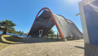 Nova cobertura é instalada na Academia do Jovem, no Parque da Cidade, em Mogi das Cruzes