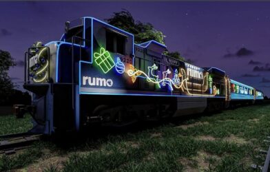 Trilhos iluminados: Suzano recebe trem natalino da Rumo neste domingo com chegada prevista às 20h