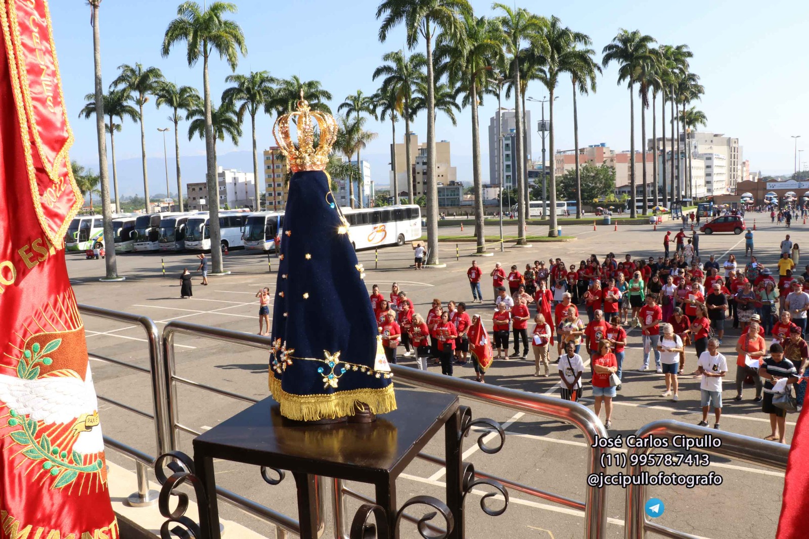 Romaria da Festa do Divino de Mogi leva fiéis ao Santuário de Aparecida neste sábado (21)